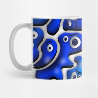 30 Shade of Blue Blob Monsters Mug